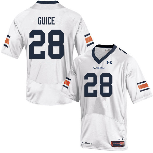 Auburn Tigers Men's Devin Guice #28 White Under Armour Stitched College 2019 NCAA Authentic Football Jersey IZL3674FI